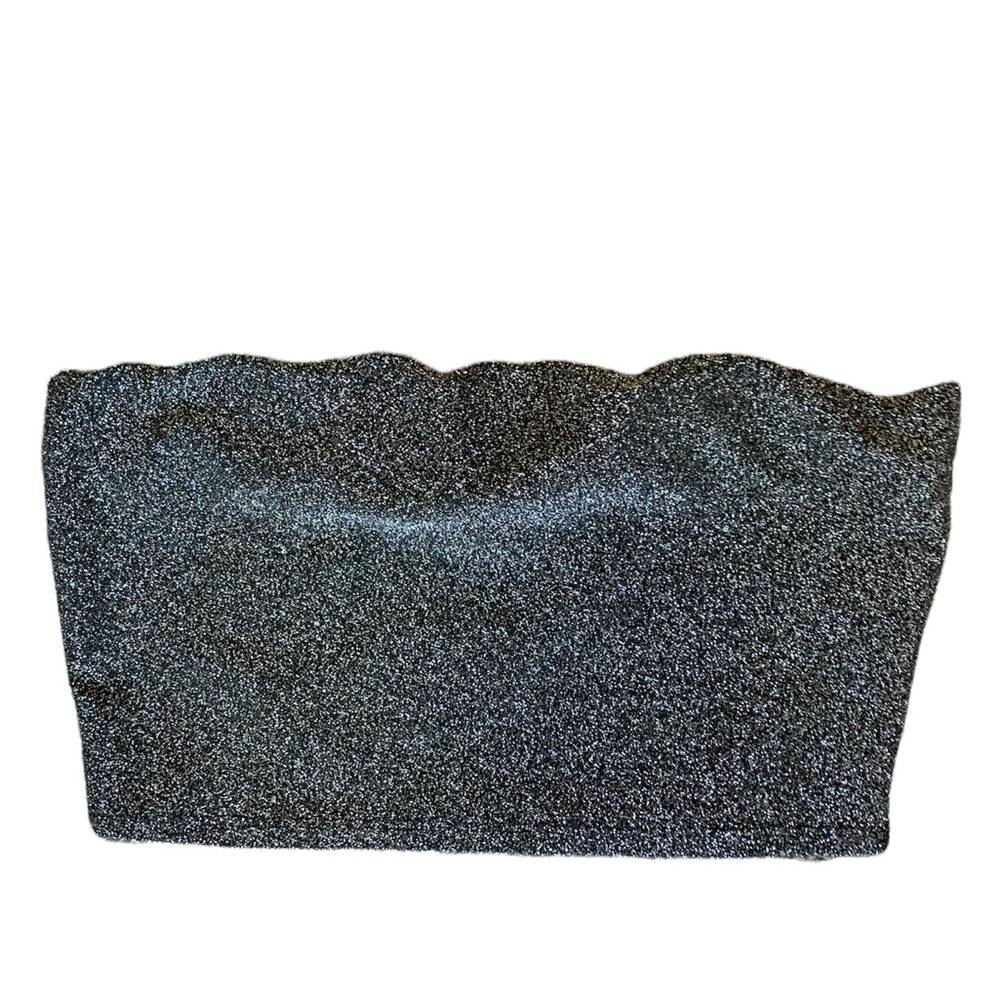 Shimmery Silver Tube Top